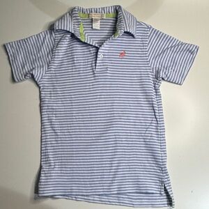 The Beaufort Bonnet Company Blue and White Striped Polo